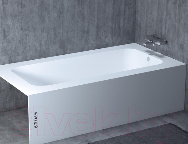 Изображение товара Ванна из искусственного мрамора Salini Orlando Vasta Kit 190x100 / 102114G