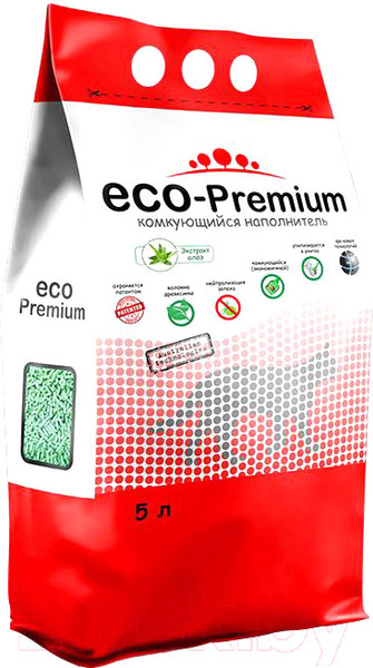 Изображение товара Наполнитель для туалета Eco-Premium Алоэ (5л, 1.9кг)