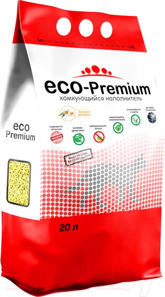 Изображение товара Наполнитель для туалета Eco-Premium Ромашка (20л, 7.6кг)