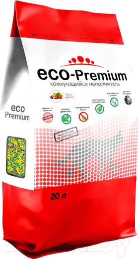 Изображение товара Наполнитель для туалета Eco-Premium Тутти-Фрутти (20л, 7.6кг)