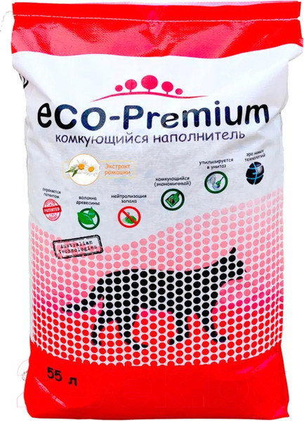 Изображение товара Наполнитель для туалета Eco-Premium Ромашка (55л, 20.2кг)