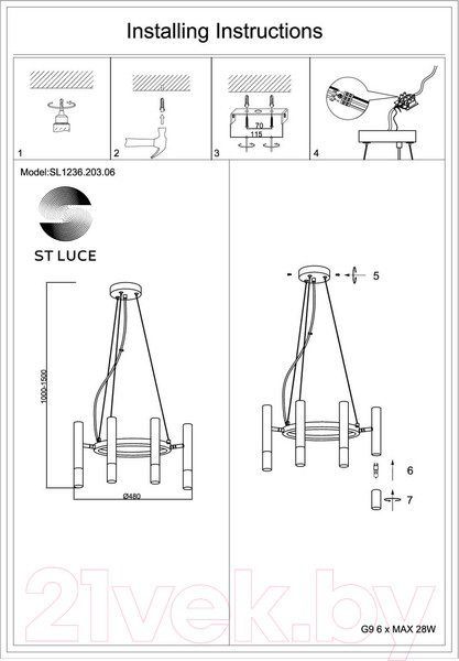 Изображение товара Люстра ST Luce SL1236.203.06