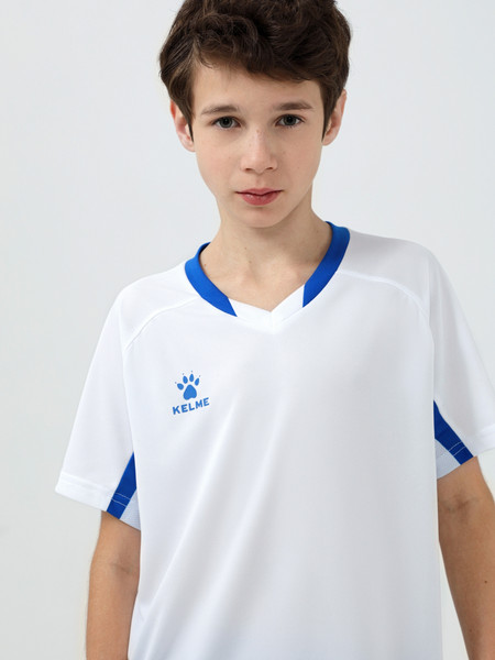 Изображение товара Футбольная форма Kelme Short-Sleeved Football Suit / 8251ZB3002-100 (р.120, белый/синий)