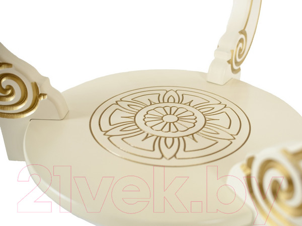 Изображение товара Журнальный столик Мебелик Грация С (слоновая кость/золото)