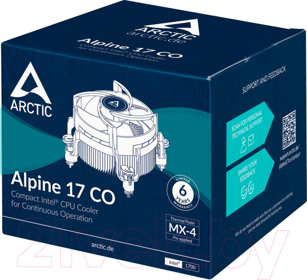 Изображение товара Кулер для процессора Arctic Cooling Alpine 17 CO / ACALP00041A