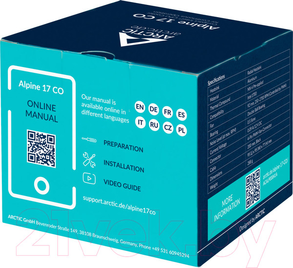 Изображение товара Кулер для процессора Arctic Cooling Alpine 17 CO / ACALP00041A