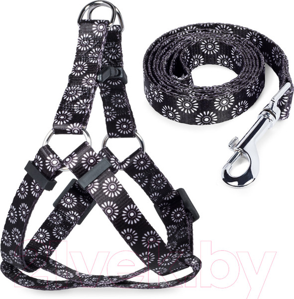 Изображение товара Шлея с поводком Triol Графит M / 31491008