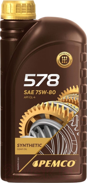 Изображение товара Трансмиссионное масло Pemco iPoid 578 75W80 GL-4 / PM0578-1 (1л)