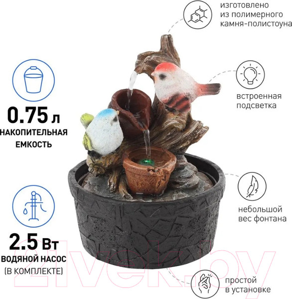 Изображение товара Фонтан декоративный Green Apple Птички 2 GAFN01-400 / Б0038779