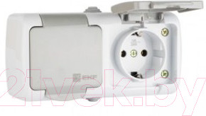 Изображение товара Розетка EKF Мурманск-2 16А IP54 с защитными шторками и крышкой (серый)