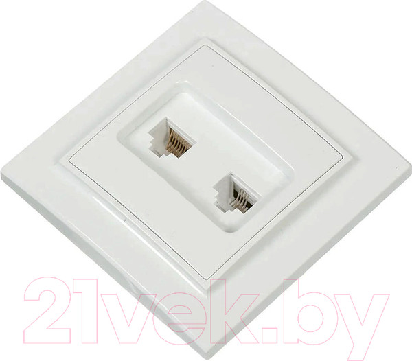 Изображение товара Розетка EKF Basic Минск СП RJ-45+Phone (белый)