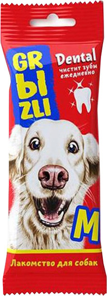 Изображение товара Лакомство для собак GRЫZLI Жевательное для средних пород / 2324 (M, 36г)