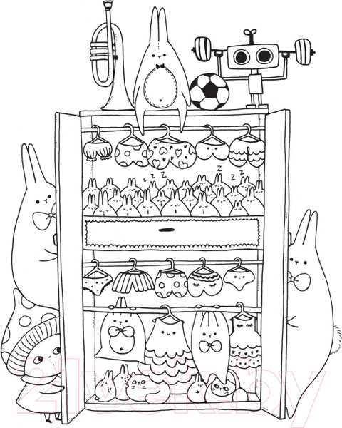 Изображение товара Раскраска Эксмо Миллион кавайных созданий (Майо Л.)