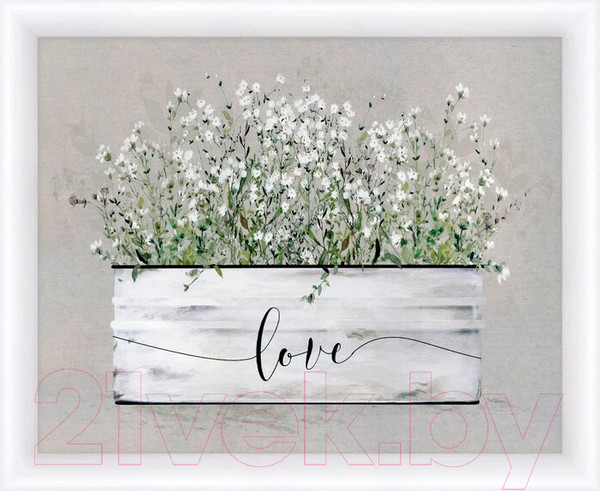 Изображение товара Картина Декарт Белые цветы 8Л3443 (в раме)