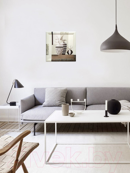 Изображение товара Картина Декарт Сухие ветки в полосатых вазах 8Л3447 (в раме)