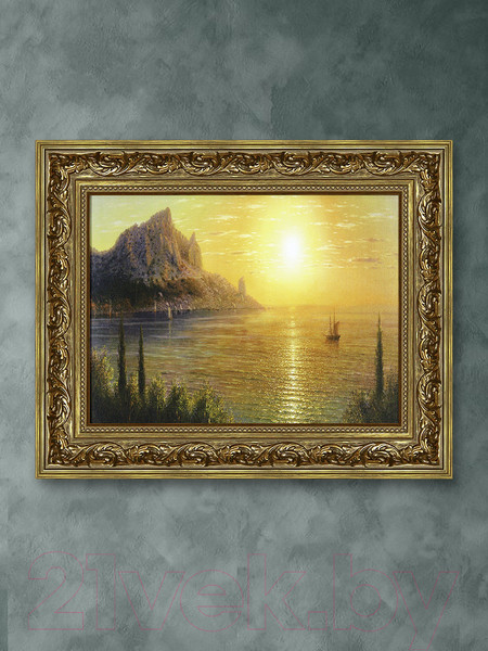 Изображение товара Картина Декарт Море и горы на закате 8Л3448 (в раме)