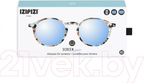 Изображение товара Очки для компьютера Izipizi Junior D JSCRDC18-00 (голубо-черепаховый)