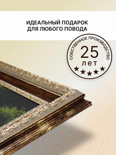 Изображение товара Картина Декарт Река в хвойном лесу 8Л3451 (в раме)