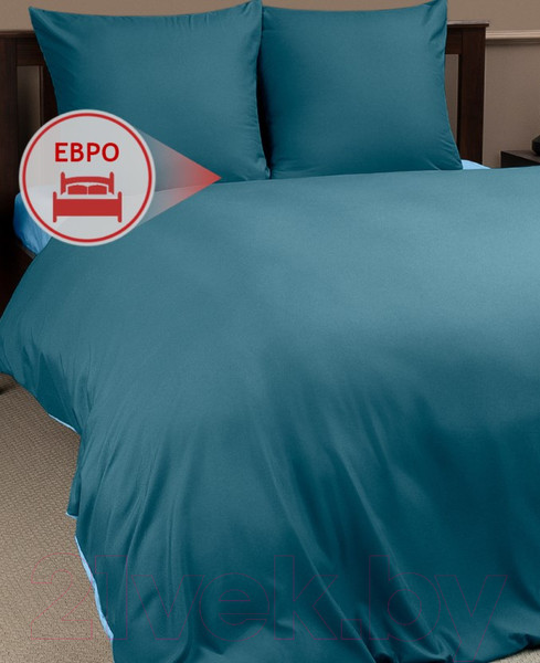 Изображение товара Комплект постельного белья Amore Mio Мако-сатин Lyudmila Микрофибра Евро 22283 (бирюзовый/голубой)