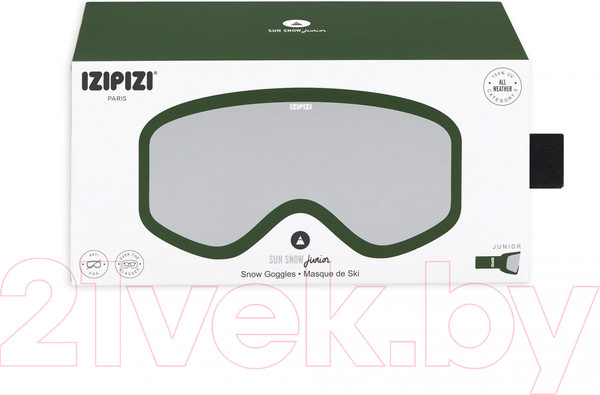 Изображение товара Маска горнолыжная Izipizi Junior SSNOWJC25 Солнцезащитная (хаки зеленый)