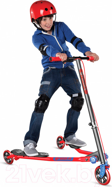 Изображение товара Самокат детский Yvolution Fliker Air A3 Инерционный / 101057 (красно-синий)