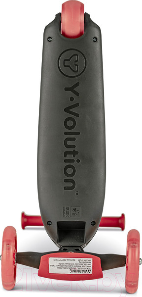 Изображение товара Самокат детский Yvolution Kiwi LED-подсветка / 101258 (красный)