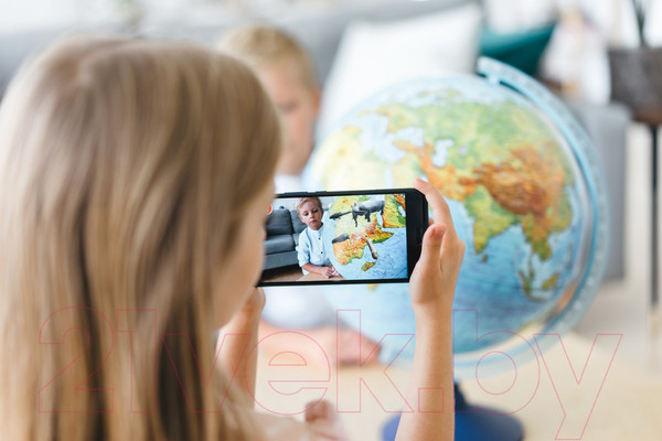 Изображение товара Глобус интерактивный Globen Физико-политический рельефный с подсветкой / INT12500287