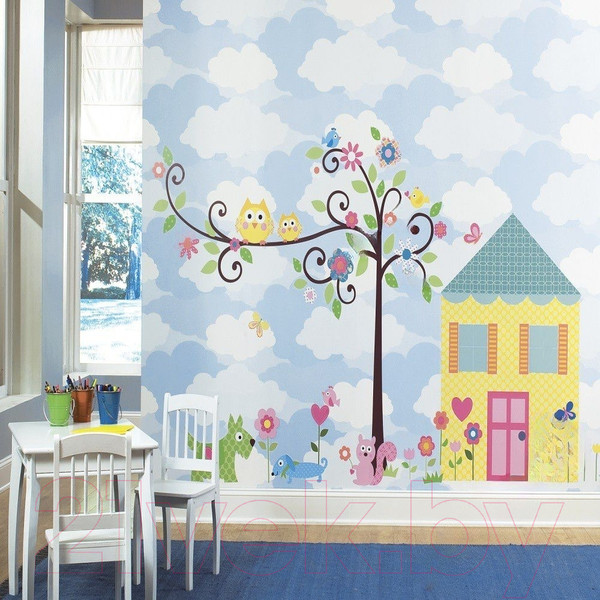 Изображение товара Наклейка на стену RoomMates Дерево с завитками RMK1439SLM