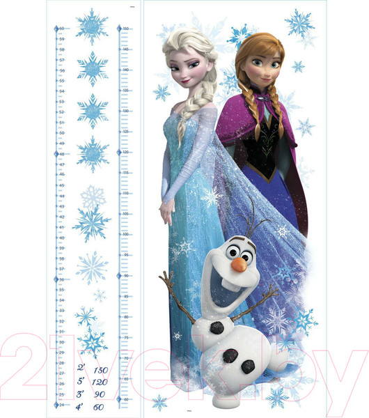 Изображение товара Наклейка на стену RoomMates Холодное сердце: Эльза, Анна и Олаф RMK2793GC