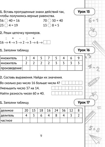 Изображение товара Рабочая тетрадь Аверсэв Математика. 3 класс. Минутка устного счета (Волкова О.В.)