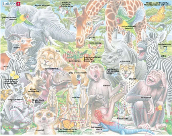 Изображение товара Пазл LARSEN Счастливые животные Африки CZ3