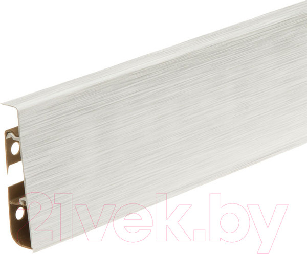 Изображение товара Плинтус Cezar Hi Line Prestige М266 Алюминий Браш Белый Матовый
