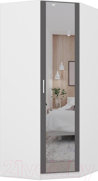 Изображение товара Шкаф Интермебель Марсель 1 зеркало / МР-10 (графит серый)