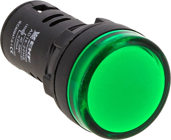 Изображение товара Лампа сигнальная EKF AD16-22HS / LEDM-AD16-G (зеленый)