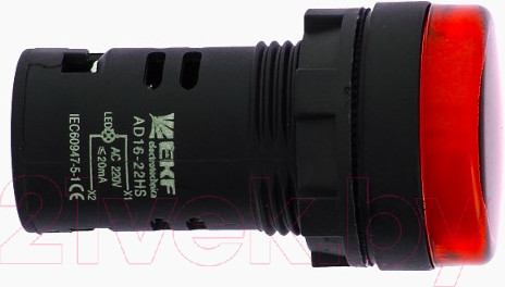 Изображение товара Лампа сигнальная EKF AD16-22HS / LEDM-AD16-R-24 (красный)