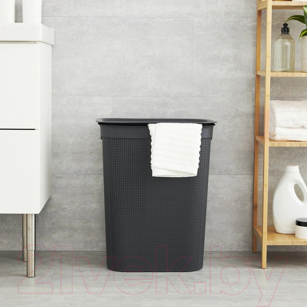 Изображение товара Корзина для белья Rotho Brisen / 1023508080 (50л, черный)
