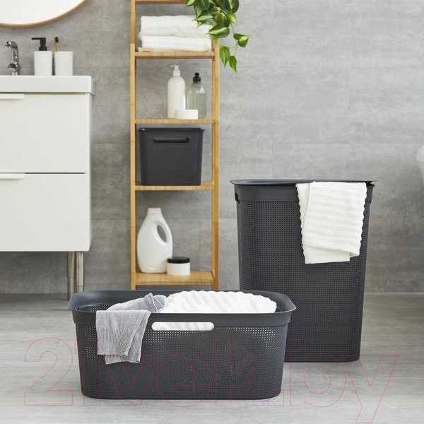 Изображение товара Корзина для белья Rotho Brisen / 1023508080 (50л, черный)