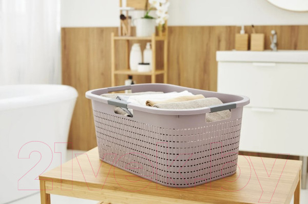 Изображение товара Корзина для белья Rotho Country / 1040407422 (40л, капучино)
