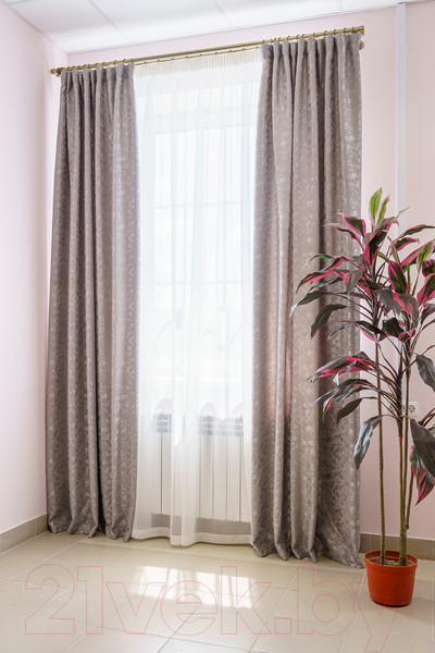 Изображение товара Комплект штор Decoretto Штукатурка серое небо ШСН-K9 (163x260, серый/голубой)