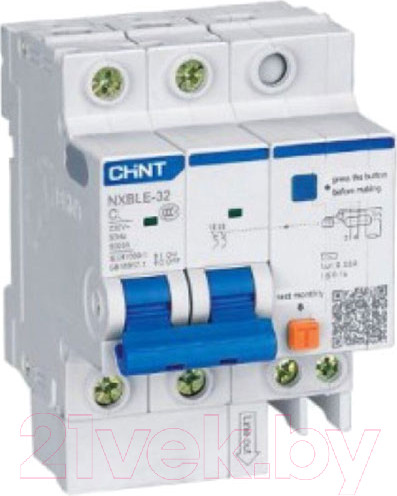 Изображение товара Дифференциальный автомат Chint NXBLE-32 3P+N C16 30mA AC 6kA (R) / 819512