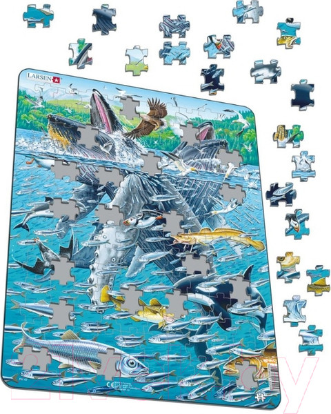 Изображение товара Пазл LARSEN Горбатые киты в стае сельди FH47