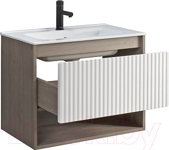 Изображение товара Тумба под умывальник Belux Долли НП 70-01 (177, белый глянцевый/дуб денвер)