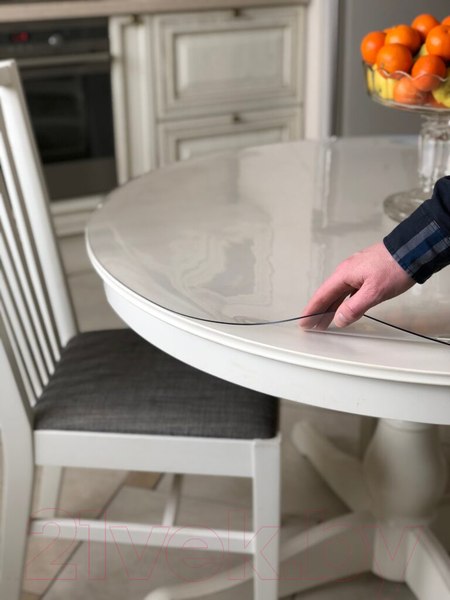 Изображение товара Пленка защитная для стола Krekerdecor Круг 120см / к12025 (гладкий)