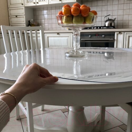 Изображение товара Пленка защитная для стола Krekerdecor Круг 120см / к12025 (гладкий)