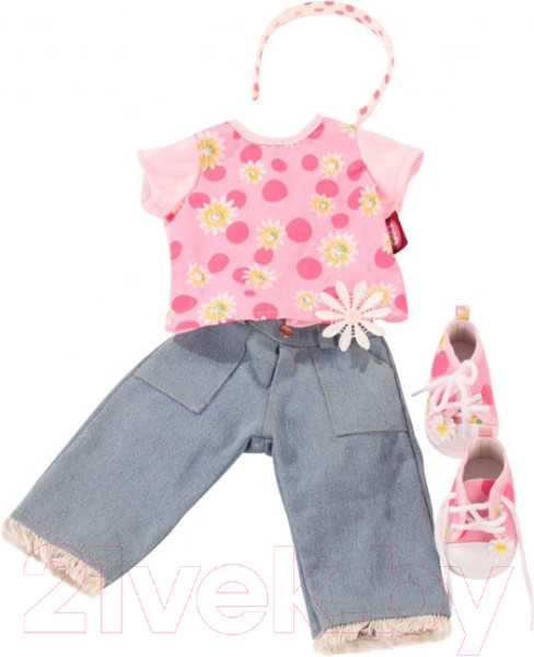 Изображение товара Аксессуар для куклы Gotz Набор одежды: джинсы, футболка и кеды 45-50см / 3403260