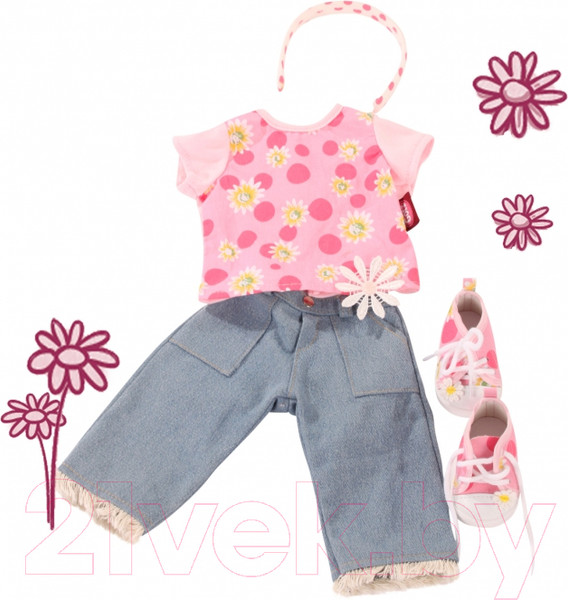Изображение товара Аксессуар для куклы Gotz Набор одежды: джинсы, футболка и кеды 45-50см / 3403260