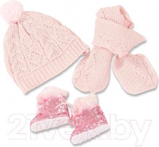Изображение товара Аксессуар для куклы Gotz Набор одежды Уютный: шапка, шарфик, сапожки 27см / 3403304