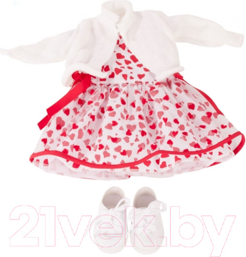 Изображение товара Аксессуар для куклы Gotz Набор одежды: платье с сердечками, кофта, кеды / 3403319