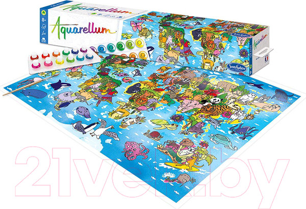 Изображение товара Плакат-раскраска SentoSphere Планисфера Большая / 6800