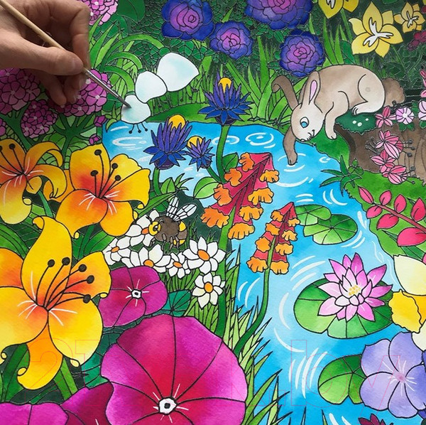 Изображение товара Плакат-раскраска SentoSphere Английский сад Большая / 6801